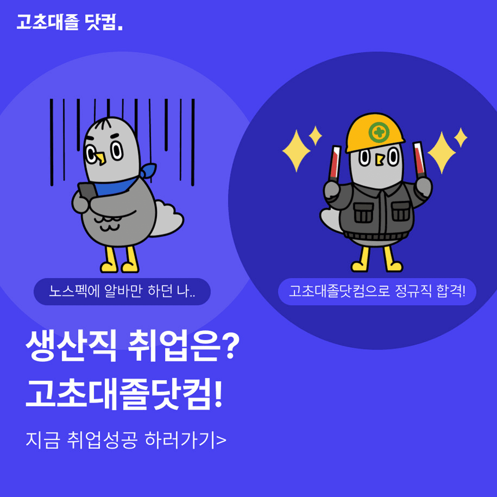 고초대졸닷컴 — 브랜디드 광고부터 버티컬 매체까지 경험하세요